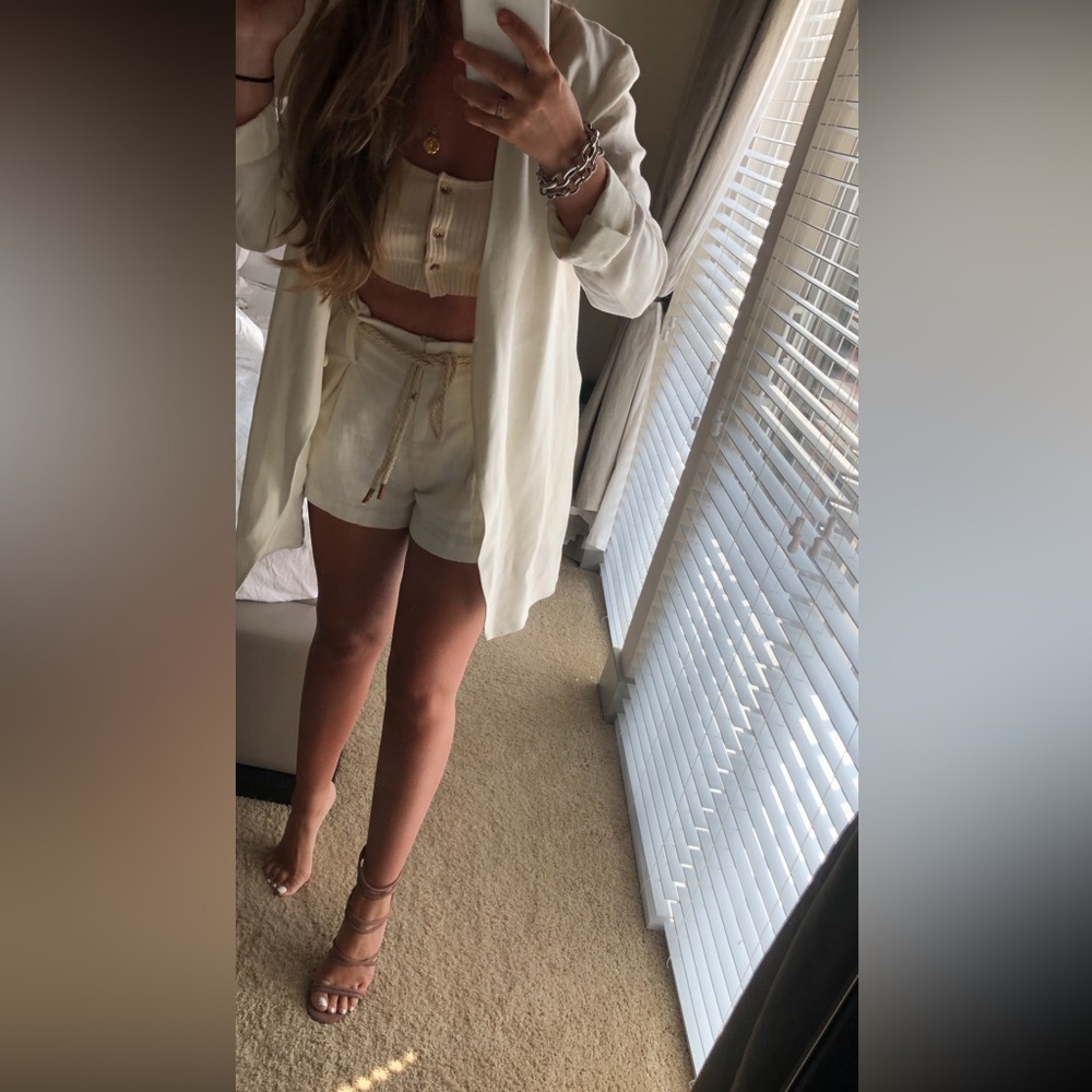 White Theory Linen Blazer